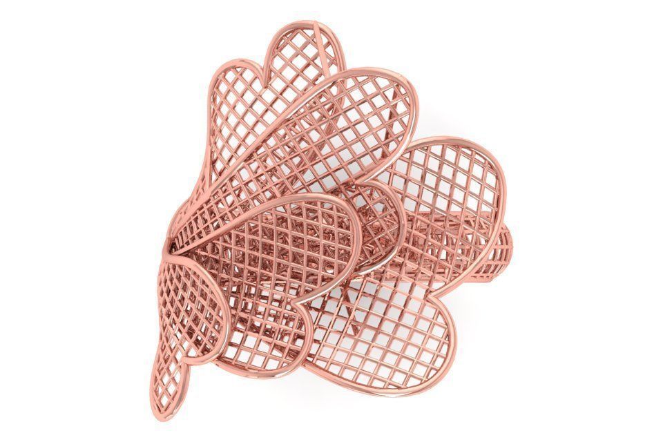 Filigree Ring STL OBJ FBX Renders Details 3D print model_3