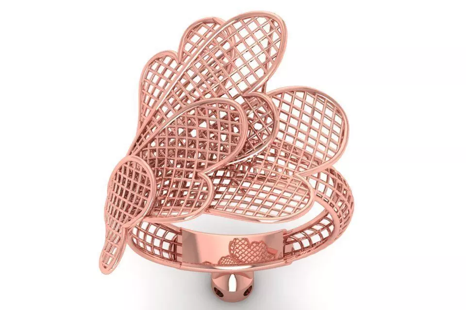 Filigree Ring STL OBJ FBX Renders Details 3D print model_0