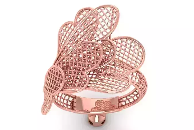 Filigree Ring STL OBJ FBX Renders Details 3D print model