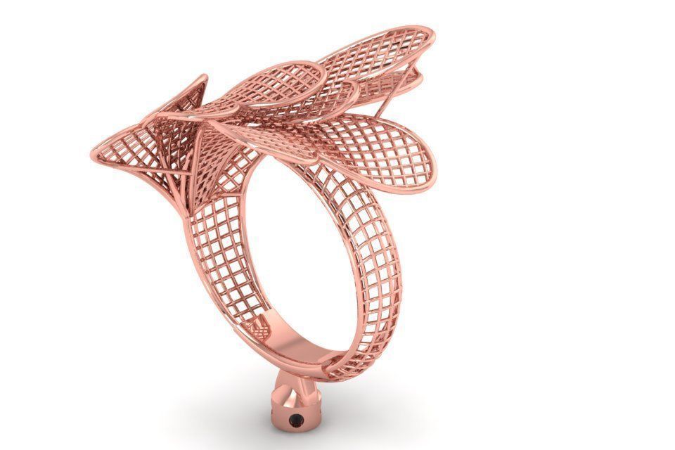 Filigree Ring STL OBJ FBX Renders Details 3D print model_1