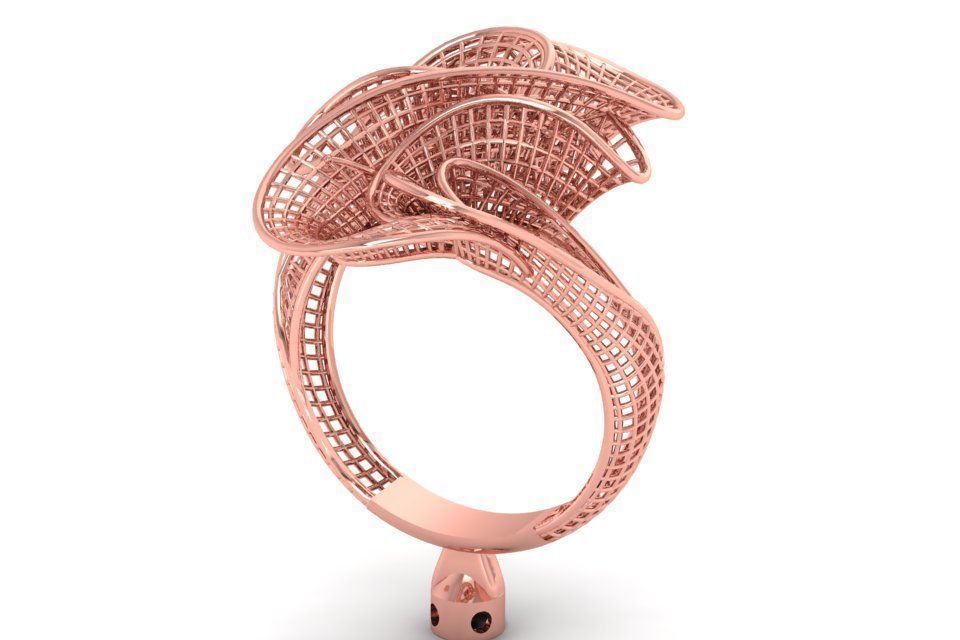 Filigree Ring STL OBJ FBX Renders Details 3D print model_2