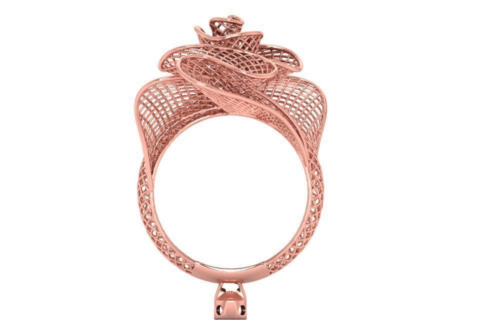 Vintage Filigree Ring STL OBJ FBX Renders Details 3D print model_1