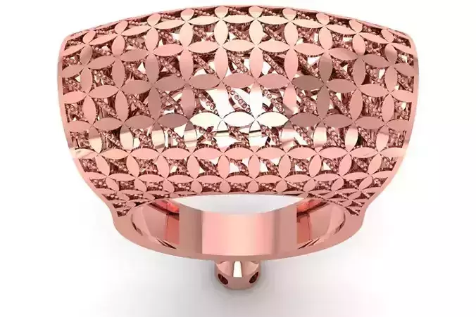 Vintage Filigree Ring STL OBJ FBX Renders Details