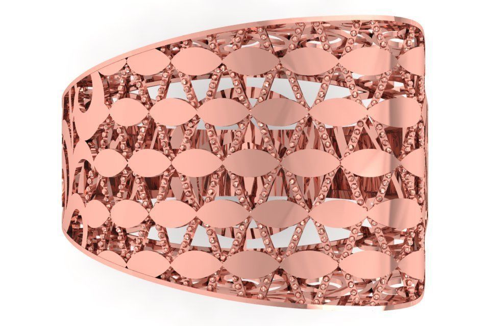 Vintage Filigree Ring STL OBJ FBX Renders Details 3D print model_2