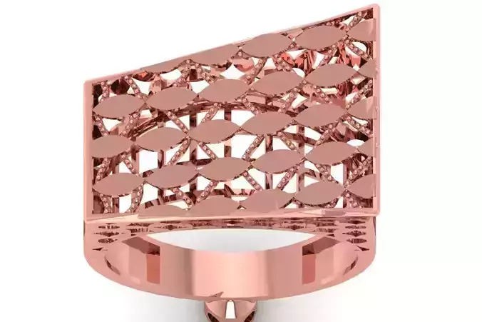 Vintage Filigree Ring STL OBJ FBX Renders Details