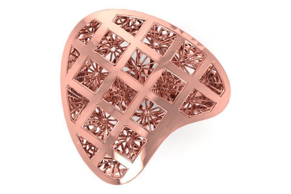 Vintage Filigree Ring STL OBJ FBX Renders Details 3D print model_2