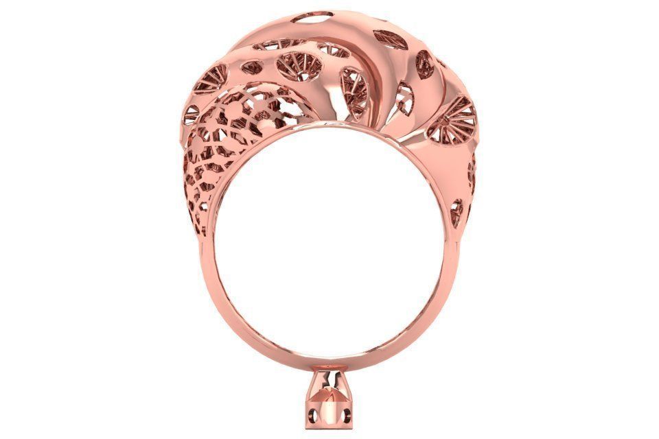 Vintage Filigree Ring STL OBJ FBX Renders Details 3D print model_3