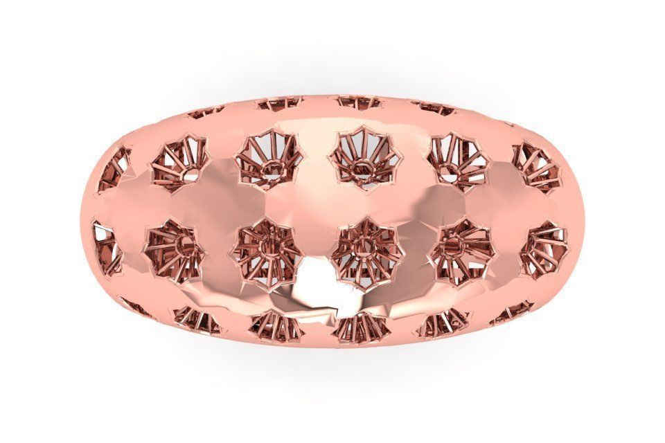 Vintage Filigree Ring STL OBJ FBX Renders Details 3D print model_3