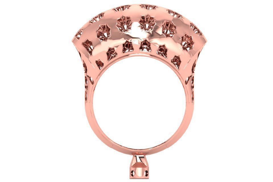 Vintage Filigree Ring STL OBJ FBX Renders Details 3D print model_2