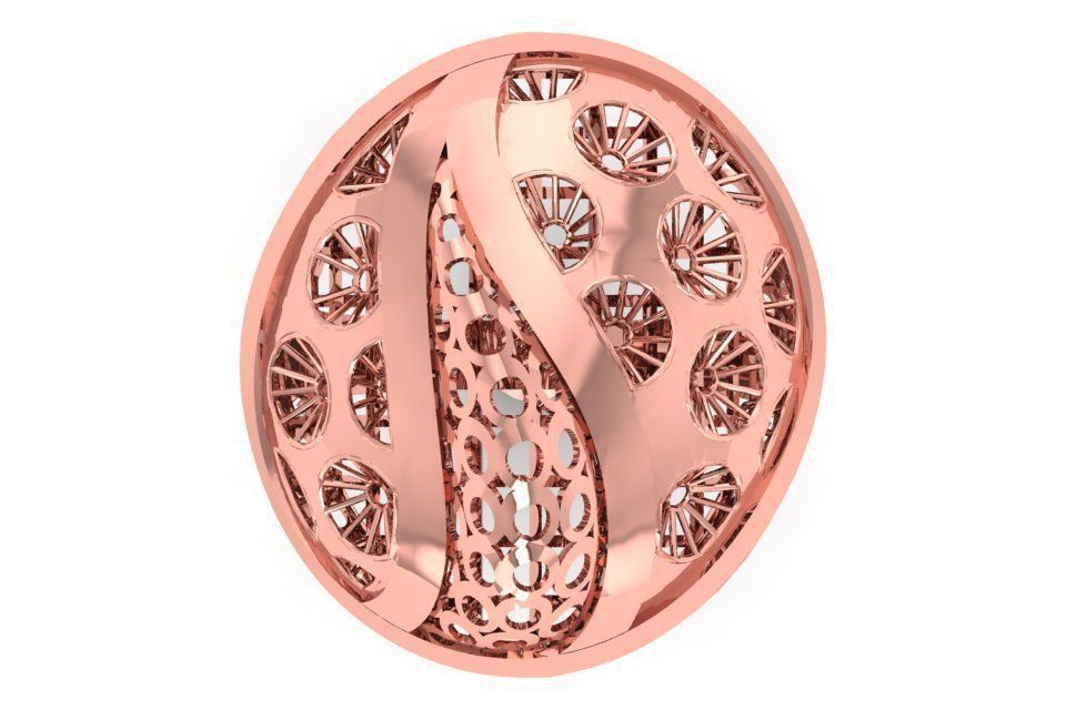 Vintage Filigree Ring STL OBJ FBX Renders Details 3D print model_2