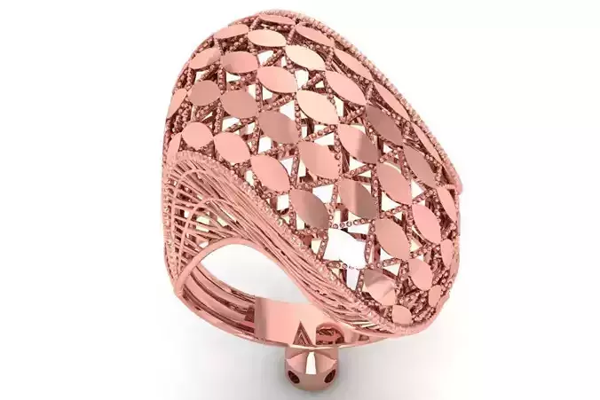 Vintage Filigree Ring STL OBJ FBX Renders Details