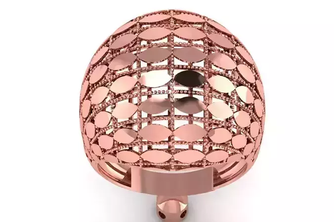 Vintage Filigree Ring STL OBJ FBX Renders Details