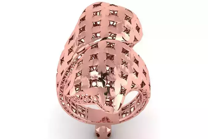 Vintage Filigree Ring STL OBJ FBX Renders Details