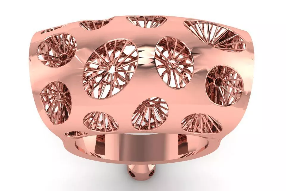 Vintage Filigree Ring STL OBJ FBX Renders Details 3D print model_0