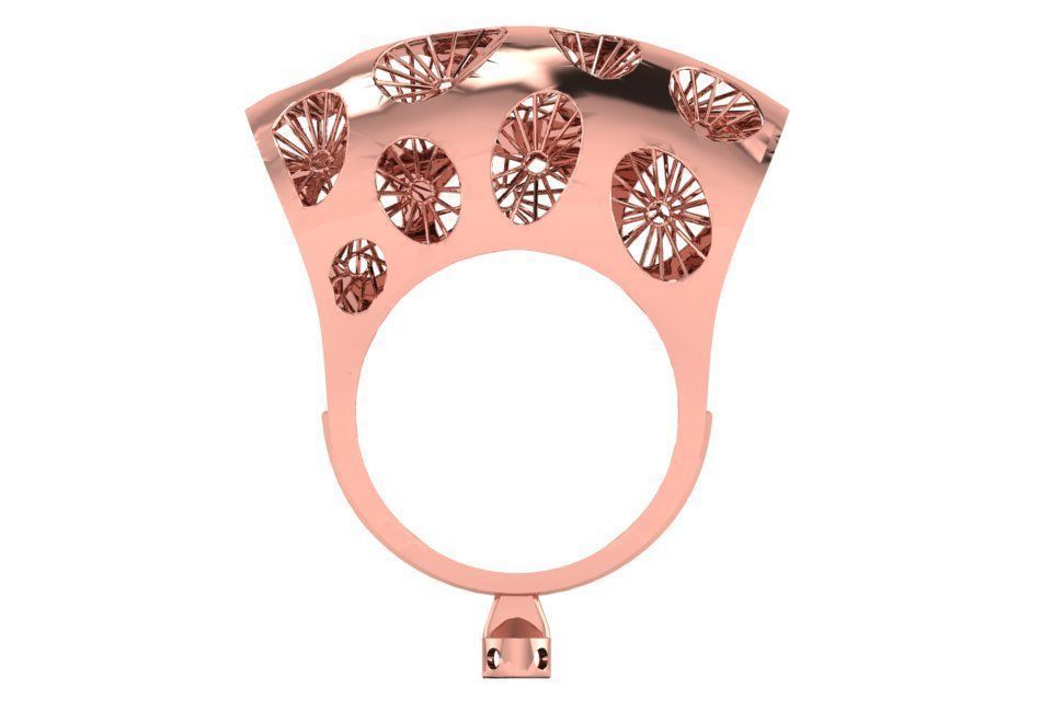 Vintage Filigree Ring STL OBJ FBX Renders Details 3D print model_3