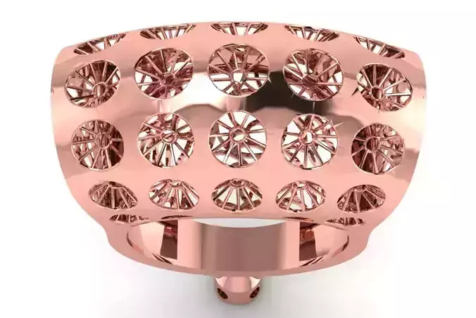 Vintage Filigree Ring STL OBJ FBX Renders Details