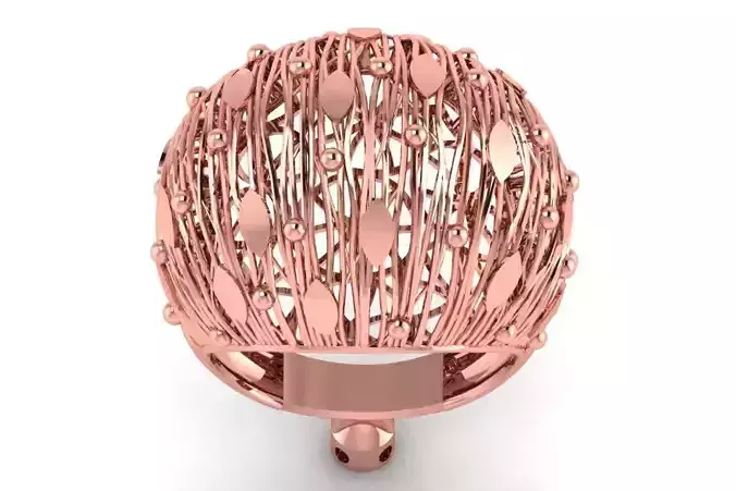 Vintage Filigree Ring STL OBJ FBX Renders Details