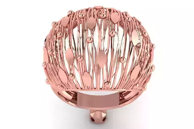 Vintage Filigree Ring STL OBJ FBX Renders Details