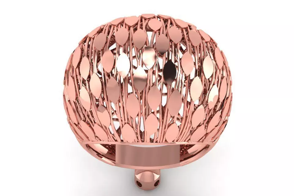 Vintage Filigree Ring STL OBJ FBX Renders Details 3D print model_0