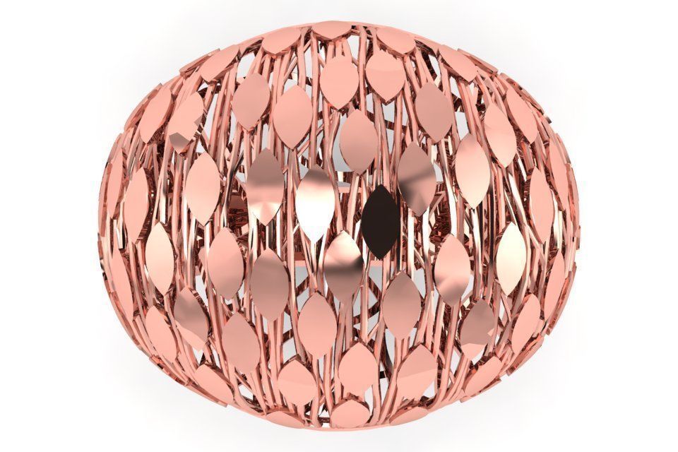 Vintage Filigree Ring STL OBJ FBX Renders Details 3D print model_1