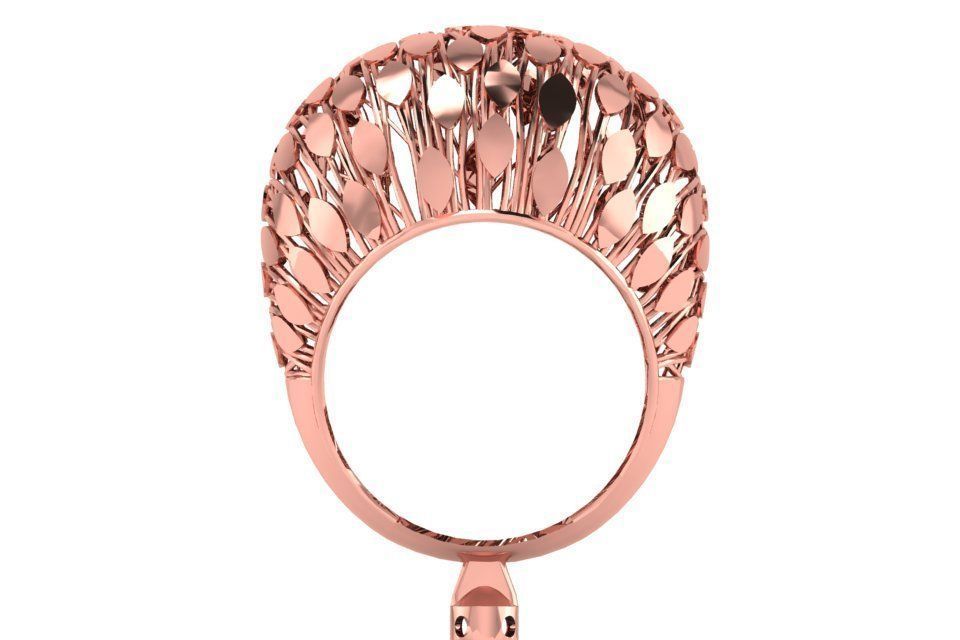 Vintage Filigree Ring STL OBJ FBX Renders Details 3D print model_2