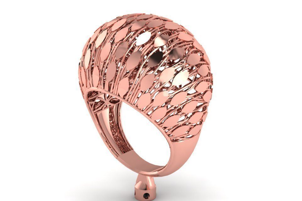 Vintage Filigree Ring STL OBJ FBX Renders Details 3D print model_3