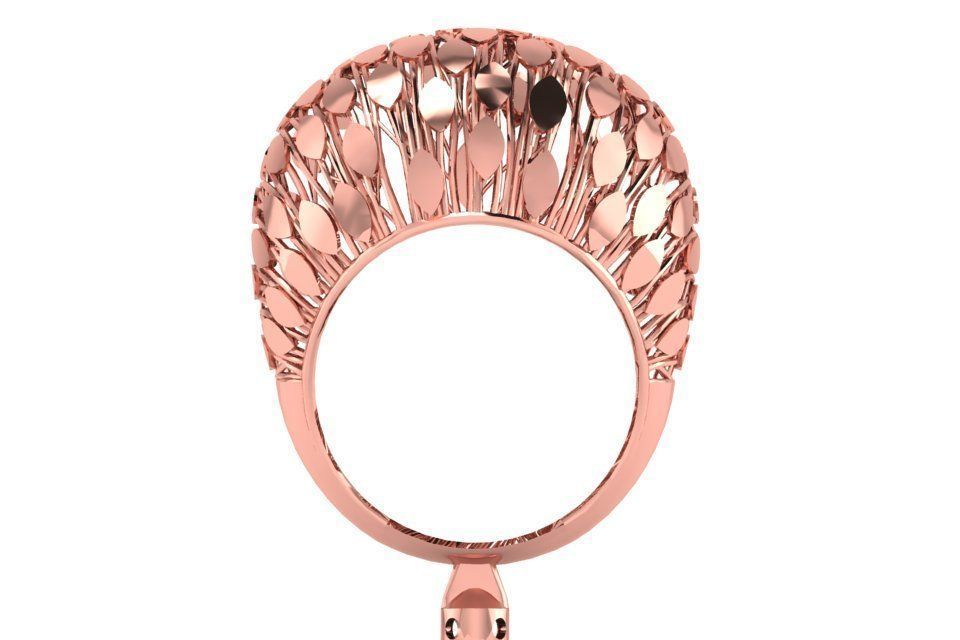 Vintage Filigree Ring STL OBJ FBX Renders Details 3D print model_3