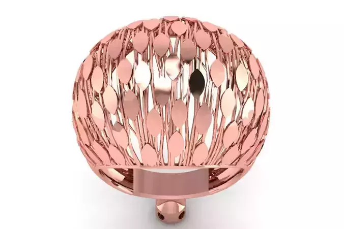 Vintage Filigree Ring STL OBJ FBX Renders Details