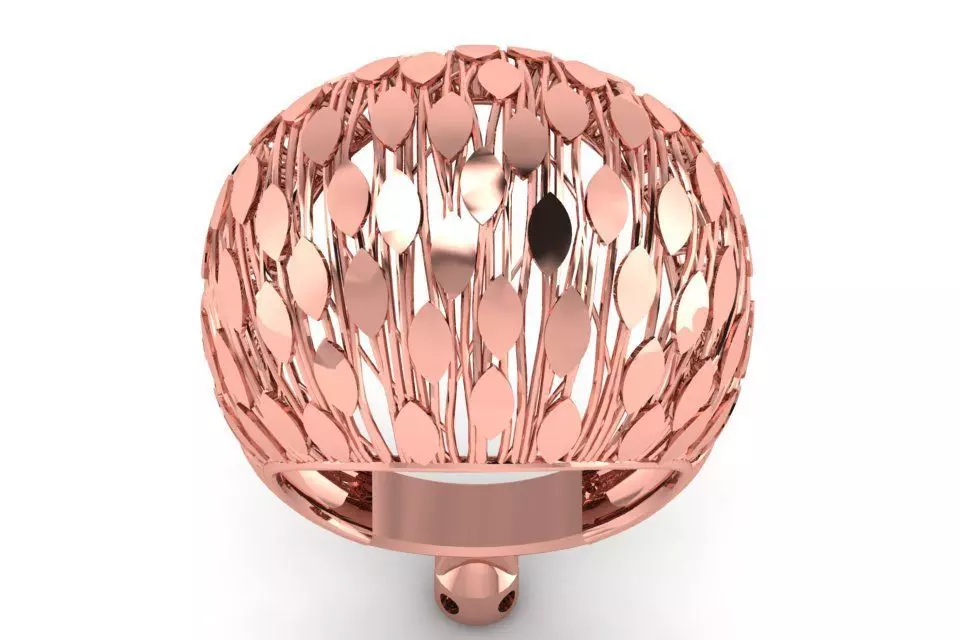 Vintage Filigree Ring STL OBJ FBX Renders Details 3D print model_0