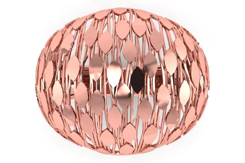 Vintage Filigree Ring STL OBJ FBX Renders Details 3D print model_1