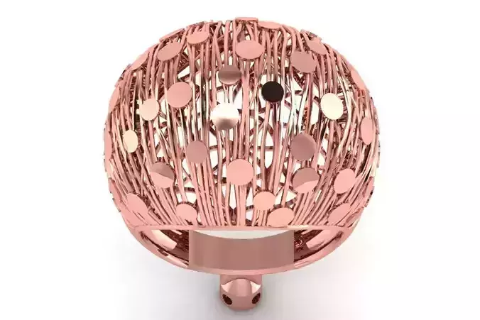 Vintage Filigree Ring STL OBJ FBX Renders Details