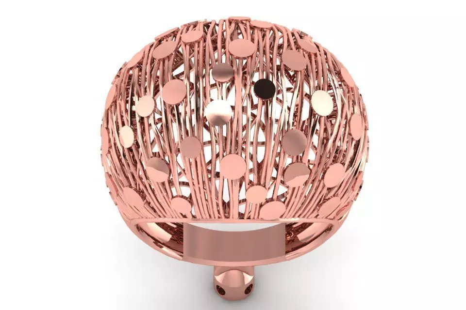 Vintage Filigree Ring STL OBJ FBX Renders Details 3D print model_0