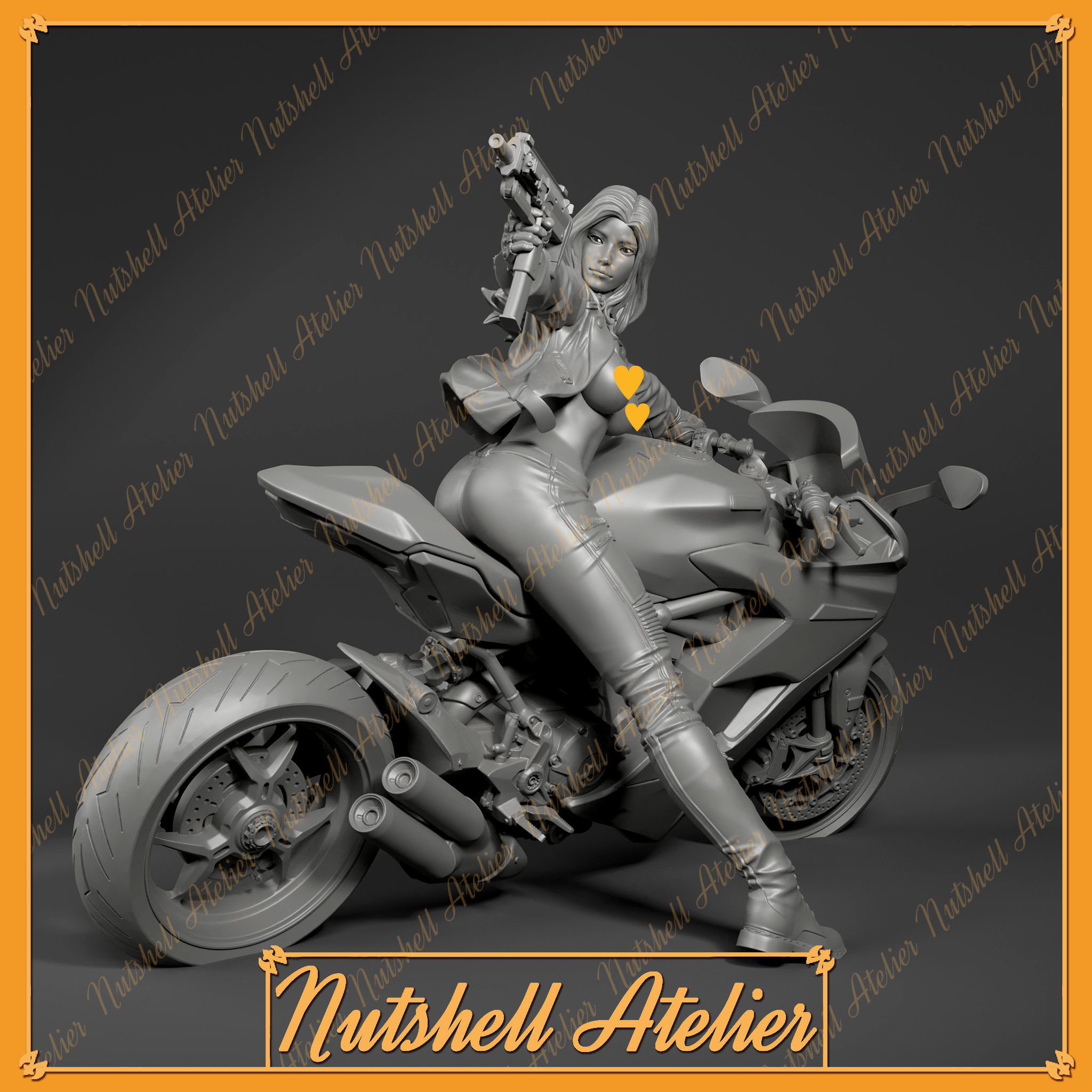 Nutshell Atelier -Biker02 - NSFW 3D print model_3