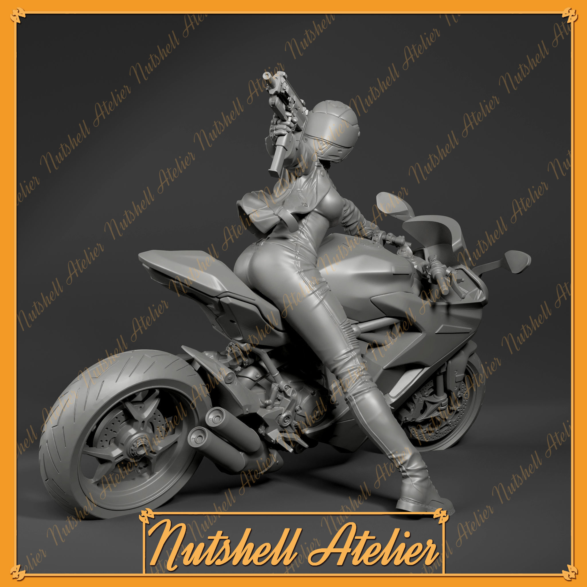 Nutshell Atelier -Biker02 - NSFW 3D print model_2