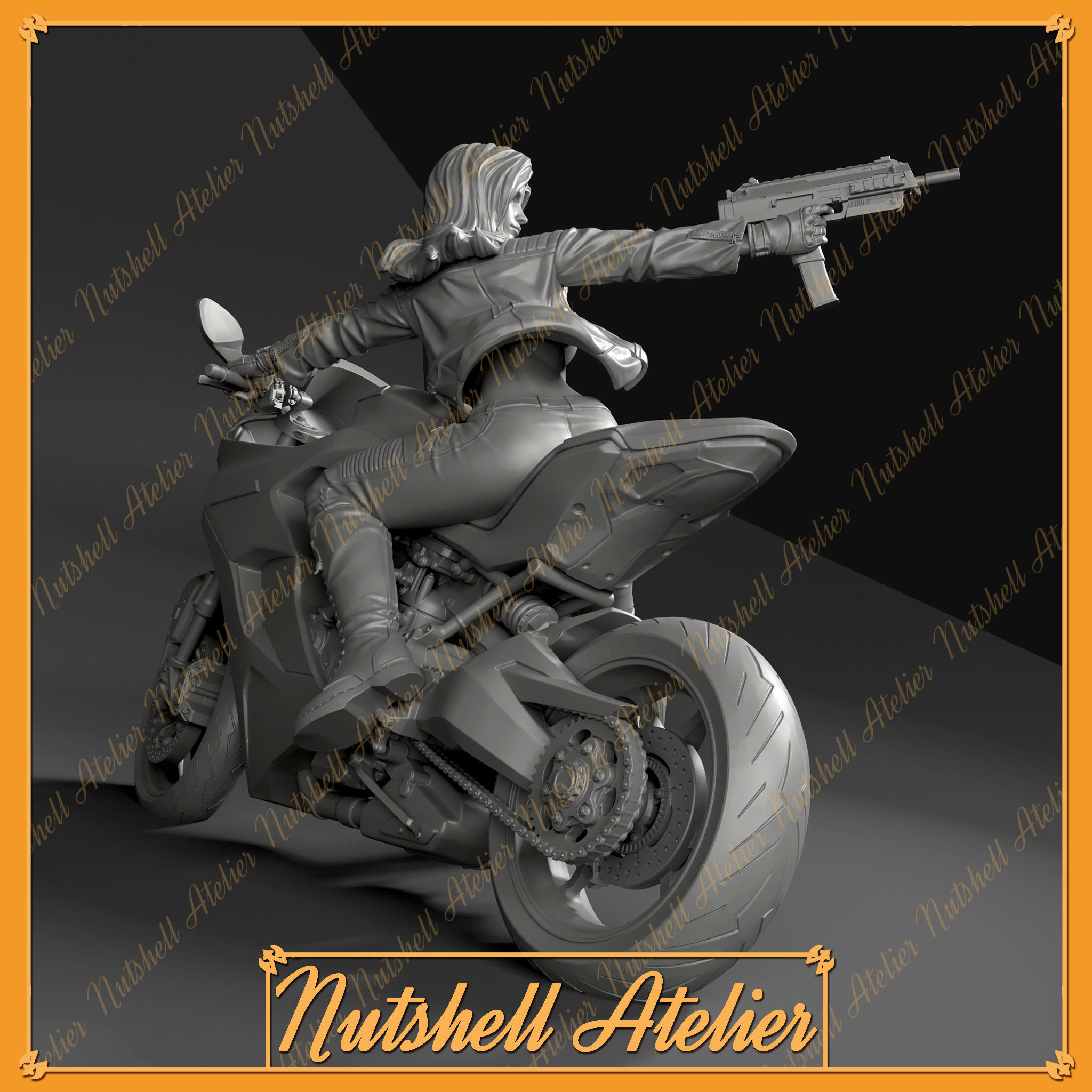 Nutshell Atelier -Biker02 - NSFW 3D print model_5