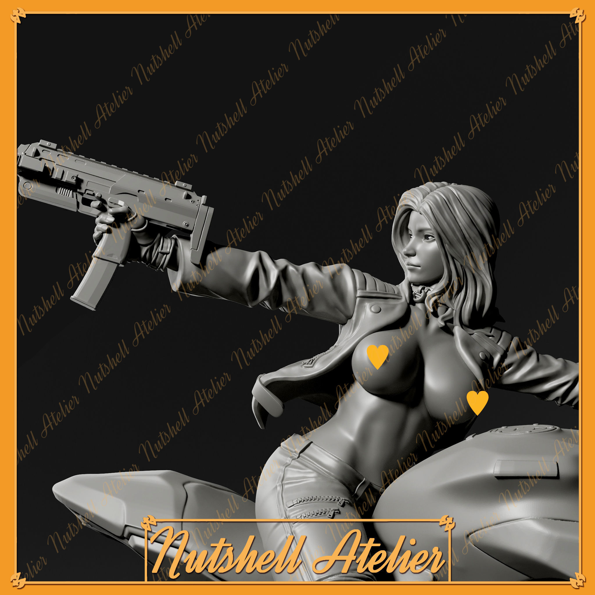 Nutshell Atelier -Biker02 - NSFW 3D print model_7