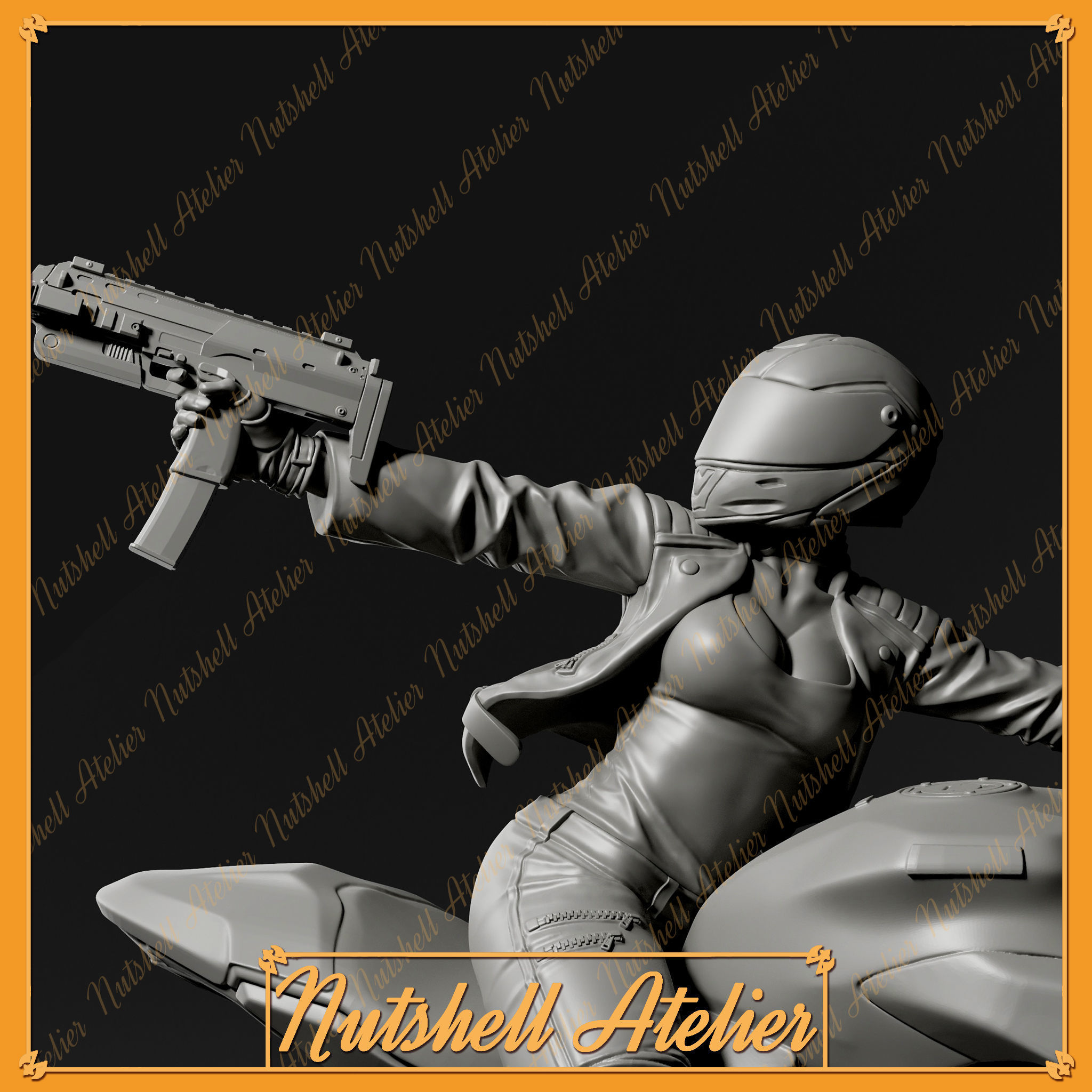 Nutshell Atelier -Biker02 - NSFW 3D print model_6