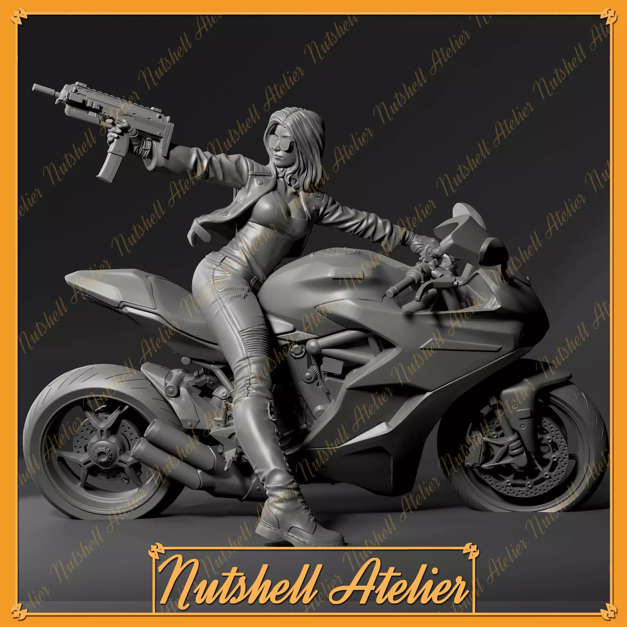 Nutshell Atelier -Biker02 - NSFW 3D print model_0