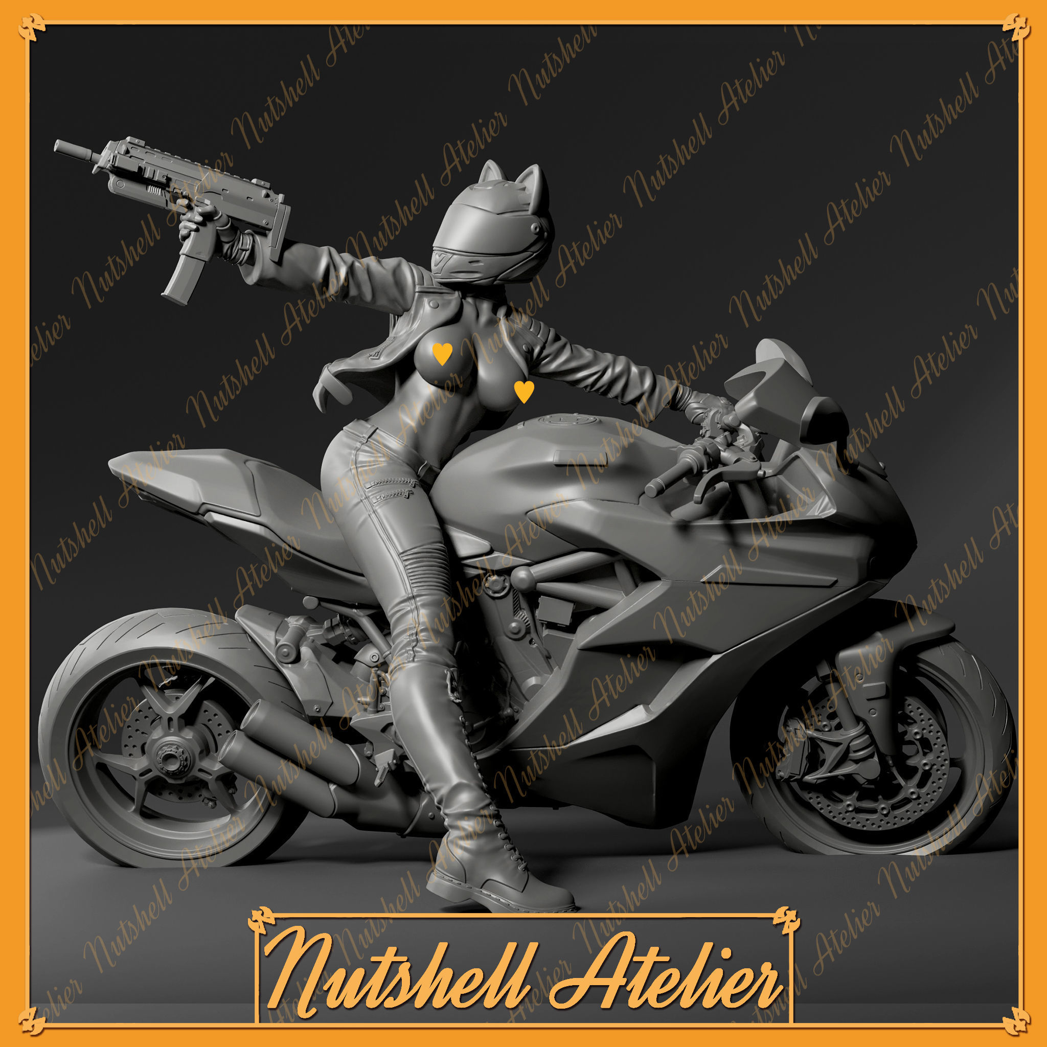 Nutshell Atelier -Biker02 - NSFW 3D print model_4
