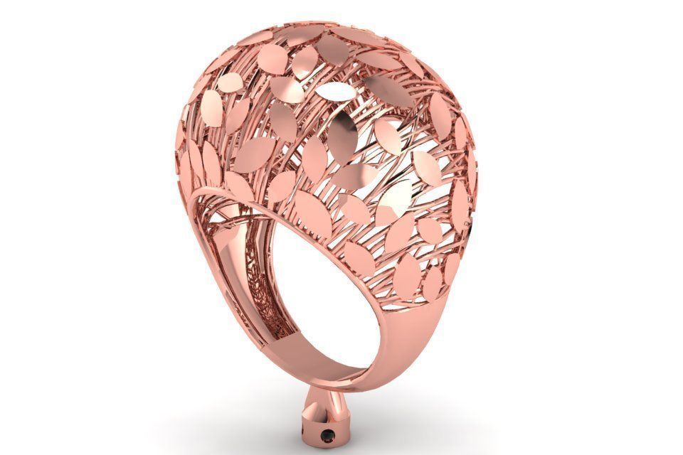 Vintage Filigree Ring STL OBJ FBX Renders Details 3D print model_3