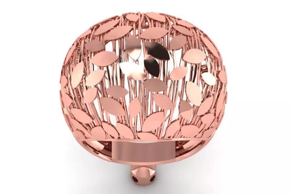 Vintage Filigree Ring STL OBJ FBX Renders Details 3D print model_0