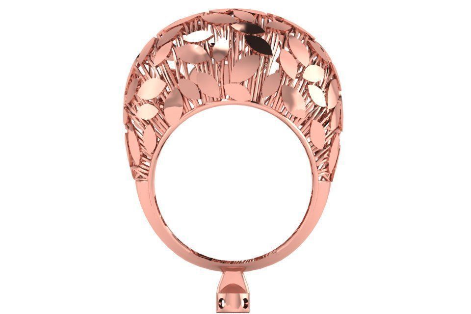 Vintage Filigree Ring STL OBJ FBX Renders Details 3D print model_2