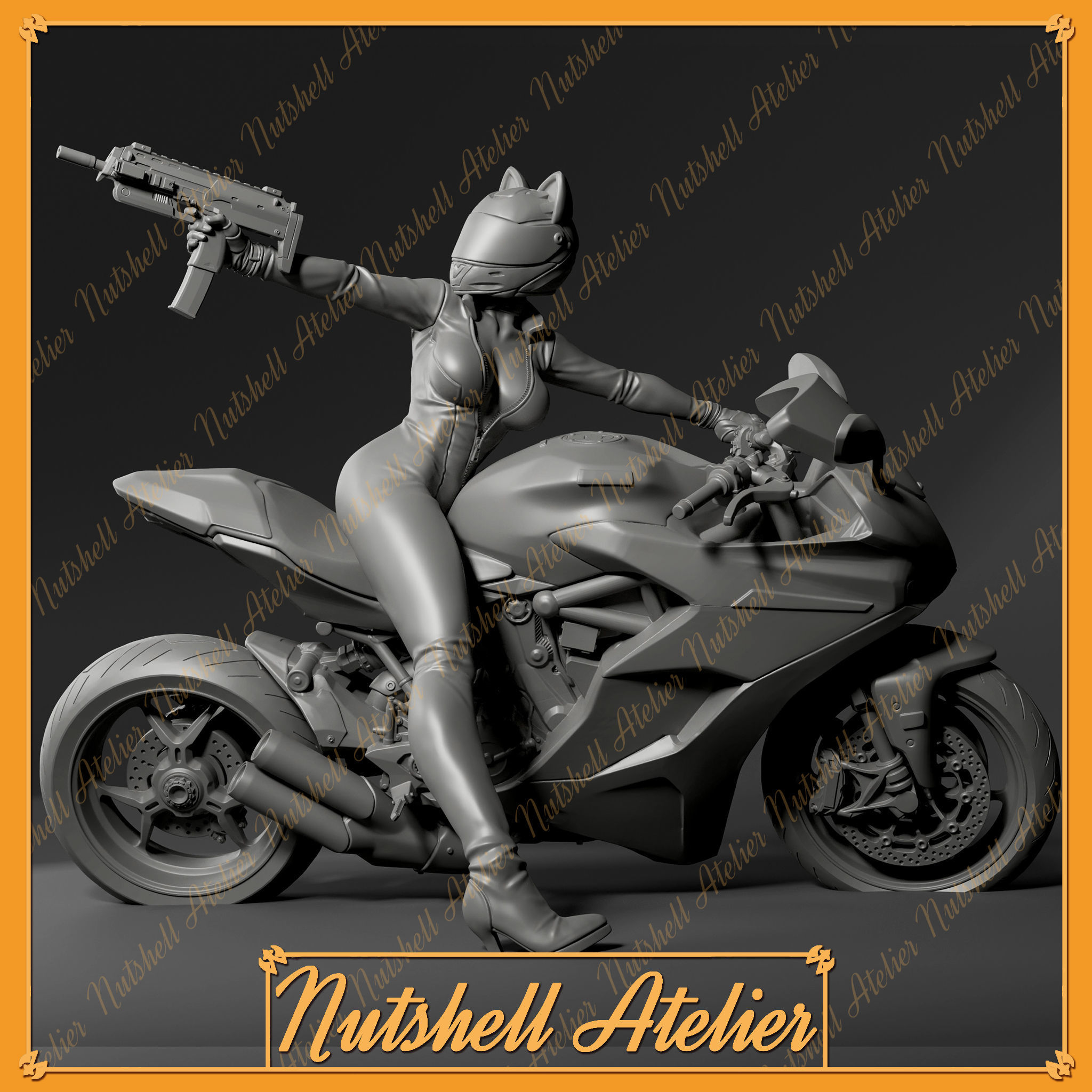 Nutshell Atelier -Biker03 3D print model_3