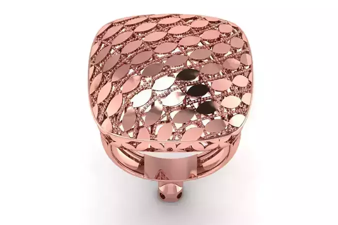 Vintage Filigree Ring STL OBJ FBX Renders Details