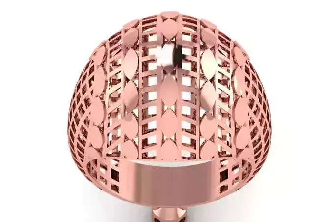 Vintage Filigree Ring STL OBJ FBX Renders Details