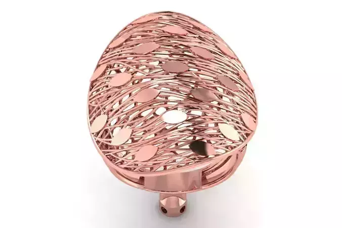 Vintage Filigree Ring STL OBJ FBX Renders Details