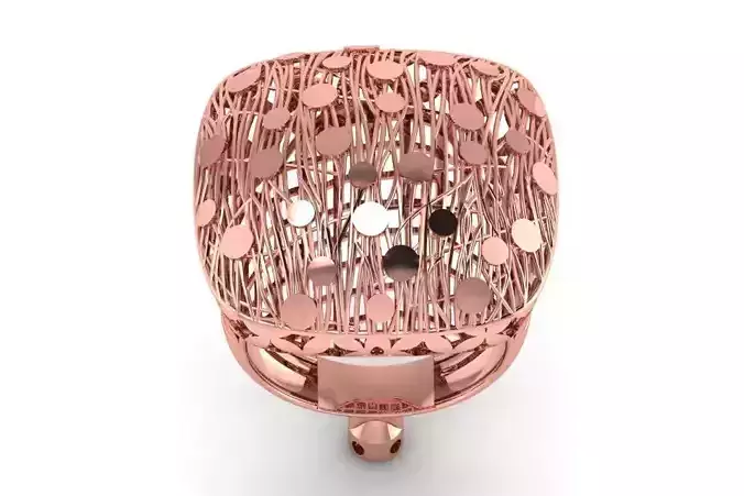 Vintage Filigree Ring STL OBJ FBX Renders Details