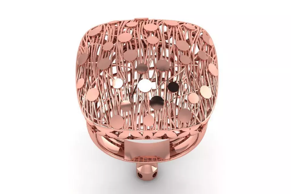 Vintage Filigree Ring STL OBJ FBX Renders Details 3D print model_0