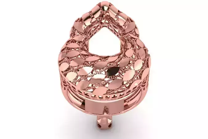 Vintage Filigree Ring STL OBJ FBX Renders Details