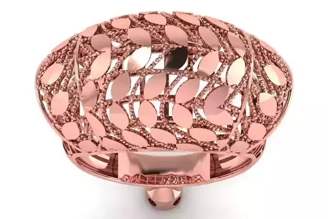 Vintage Filigree Ring STL OBJ FBX Renders Details